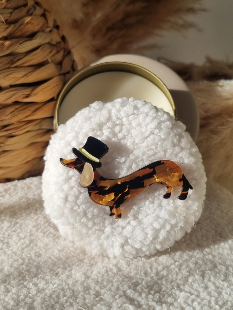 Bougie avec broche Teckel